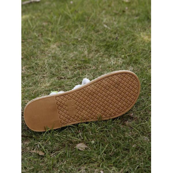 Y-Z Bohemian Summer Beach Designer Fish Mouth Flat Female Stripy Sandals Shoes for Women and Ladies Sandals