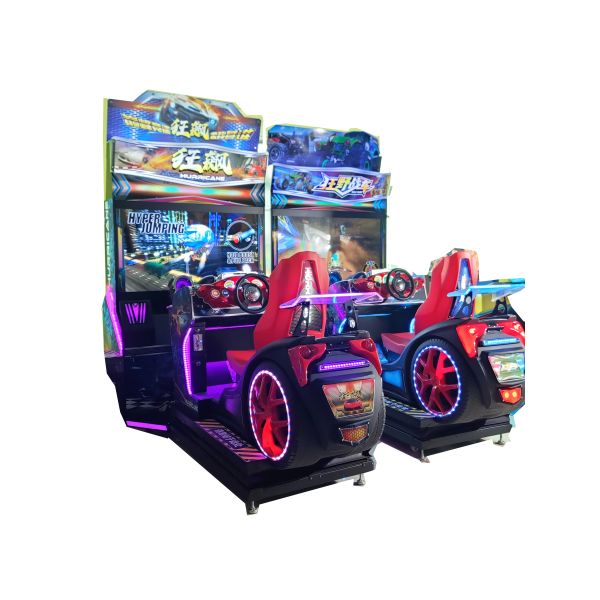 PlayFun Indoor Simulation Driving Car Motion Racing Car Arcade Game Machine