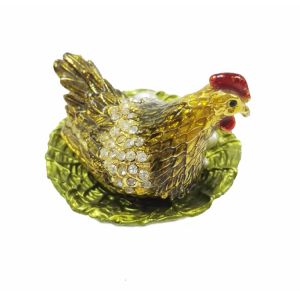 wholesale trinket box animal jewelry boxes hen animal jewelry box