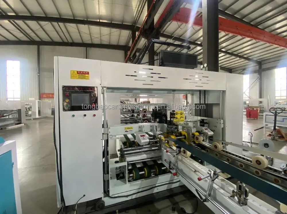 Automatic Grade Automatic Carton Folding Gluing Stitching Machine for Carton Packaging