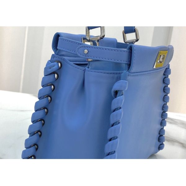 Peeakboo Classic Womens Luxury Handbag Leather Lace Woven Edge Handbag High Capicity Pure Colors Cross-Body Bag