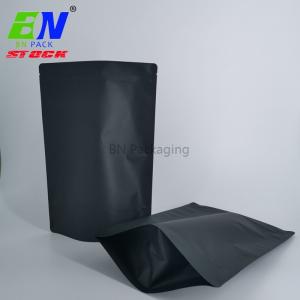 Quality 500g 1kg Black Kraft Stand Up Pouches High Barrier Food Grade Material wholesale