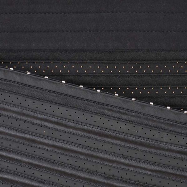 Hollow 5XL 29 Boned Latex Sport Waist Trainer Black Waist Cincher Corset