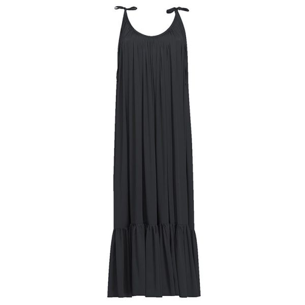 Solid Color 155cm Women's Beachwear Dresses , Sling Backless Casual Beach Maxi Dresses