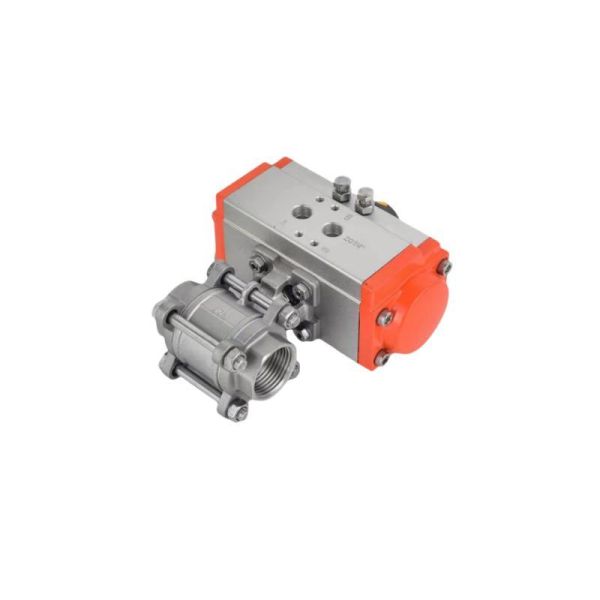 1/2&prime;&prime; to 4&prime;&prime; Threaded 3 PC Stainless Steel Pneumatic Actuator Ball Valve