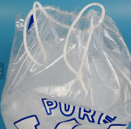Delivery Plastic Ice Bags Printed Transparent Ice Cube Plastic Packaging