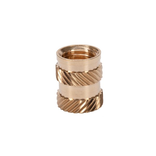 Black Oxide Finish Stainless Steel Brass Threaded Inserts for Heat Staking Plastic 1/4 3/8 5/16