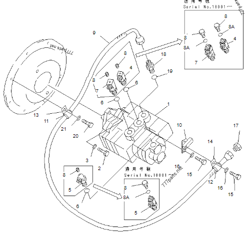 Belparts PC50UU-2 Komatsu Excavator Hydraulic Pump 20U-60-21210 Main Pump