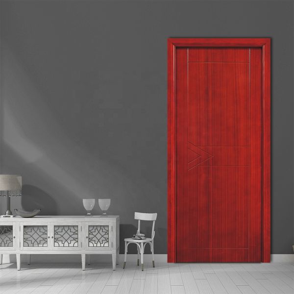 ISO9001 Classical Interior HPL Doors 205cm Height Single Wood Door