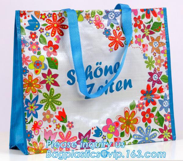 Promotional plastic laminated custom shopping pp woven bag, logo pp woven shopping bag,reusable pp bag woven,recycle pp