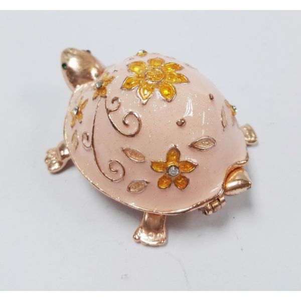 Turtle trinket jewelry box petwer metal jewelry box enamel decoration gifts box