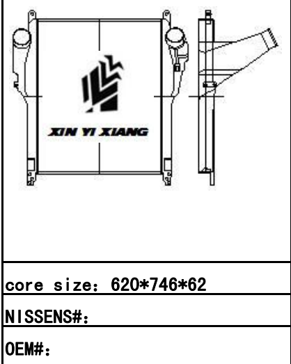 ISUZU 6WF1 Truck Intercooler Assembly Aluminum Thickened Pipe Made