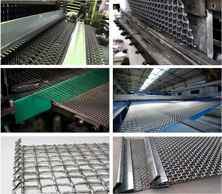 22mm hole size Square shape SS302 Stainless Steel Crimped Wire Mesh