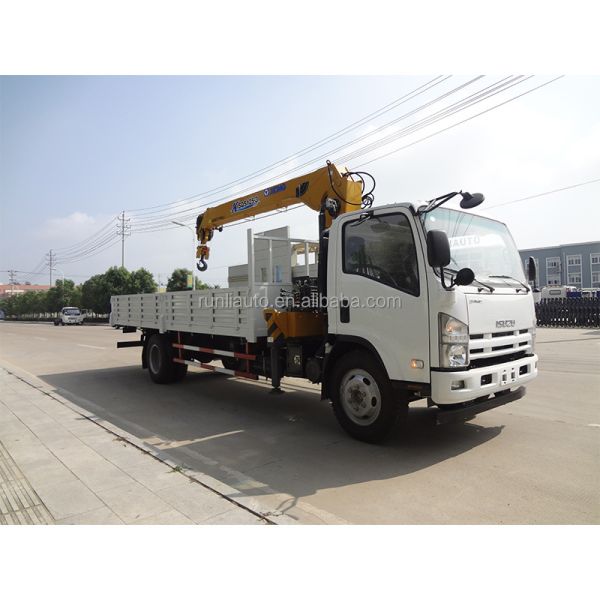 Original Double Cabin ISUZU 4x2 2 Ton 3.2 Ton Crane Mounted Truck