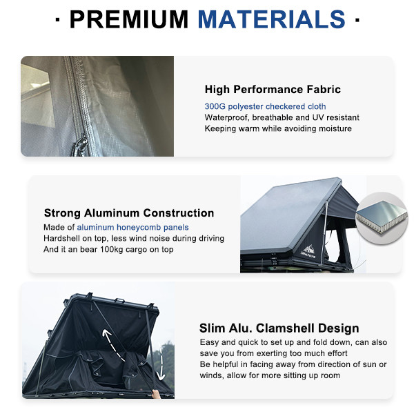 Chinese roof top tent side view