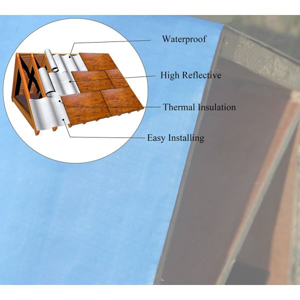 100cm 120cm 125cm Flooring Insulation Underlay Thermal Aluminum Foil Foam Insulation