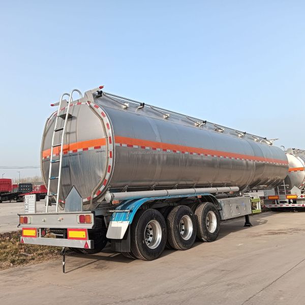 Factory 3 Axle 48CBM Oil Petrol Gasoline Diesel Transport Heavy Duty Tanker Dual Drive Semi Truck Trailer Semi Trailer Tank