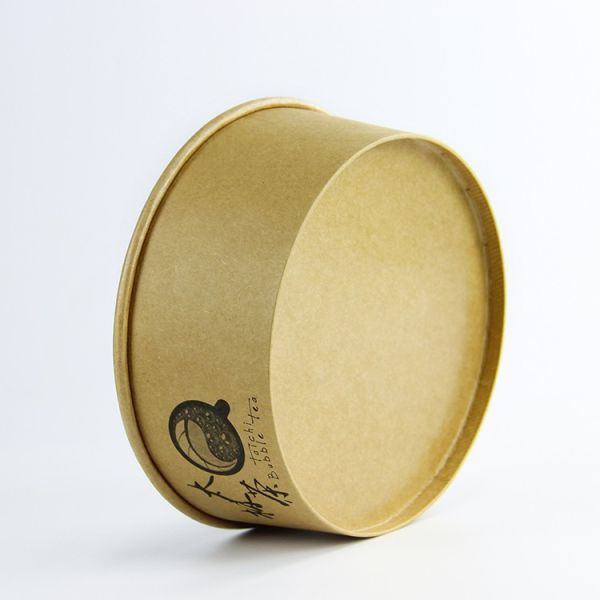 1300ml Kraft PLA Biodegradable Salad Paper Bowl With Plastic Lid