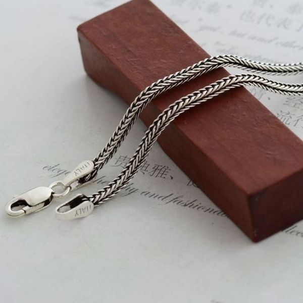 Women Men Necklace Sterling Silver Skeleton Whistle Charm Pendant Wheat Chain (N808061)