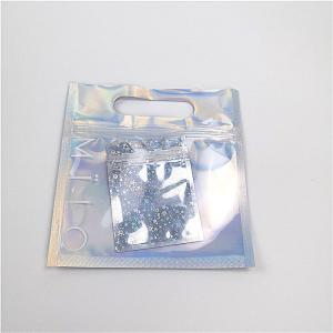China Laser Film Transparent Hologram Cosmetic Packaging Bag 30-150 Micron For Women on sale