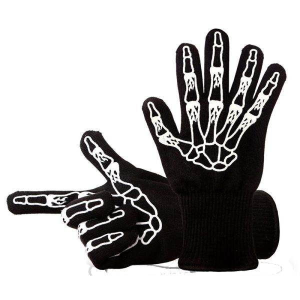 EN407 Heat Resistant Barbecue Gloves , Heat Resistant Protective Gloves