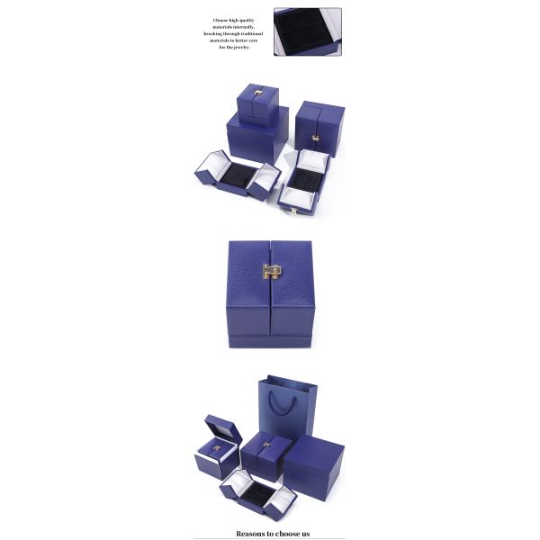 Double Door Storage Velvet Jewelry Box for Newest Style Packaging of Luxury Accessories