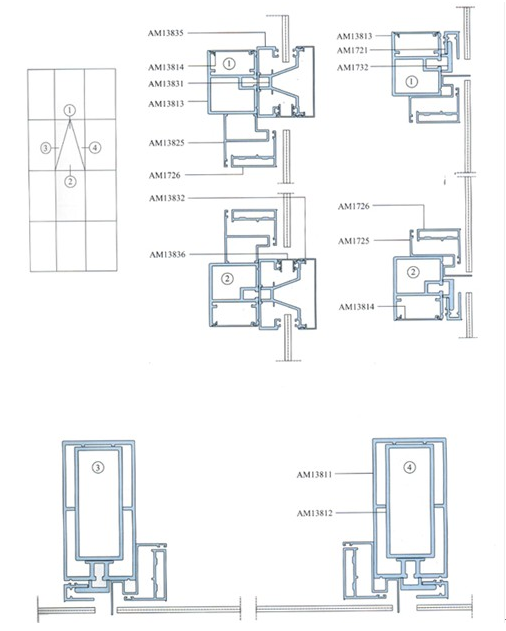 6063 Aluminum Curtain Wall Profile