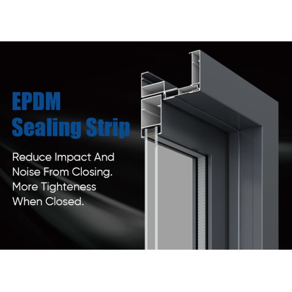 Villa Or House Heavy Duty Glazed Aluminum Casement Door Water Tightness