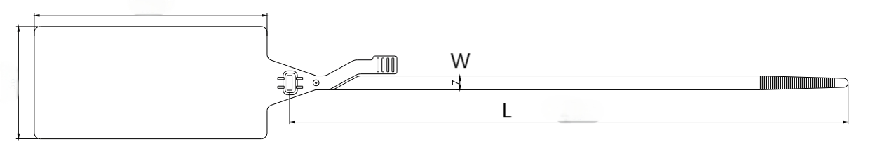 DEMOELE DM-6*300SL Colorful large size tag with label board hanging hole cable ties security seal marker