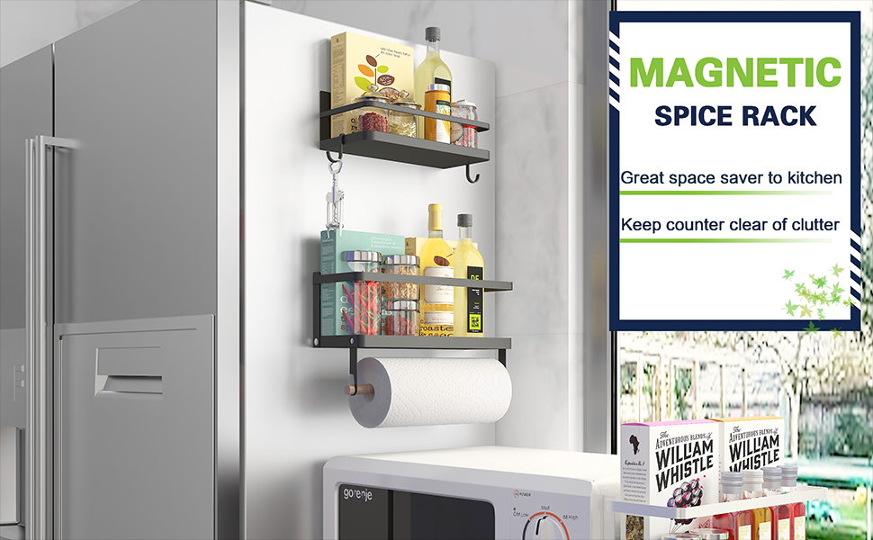 Classification Non-folding Rack Kitchen Storage Iron Wall Mount Spice Rack Organizer