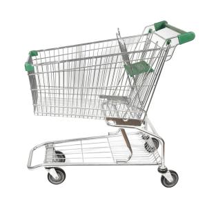 China High Sales 125L Classic Conventional American Metal Shopping Cart Wholesale Grocery Supermarket Cart on sale