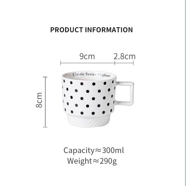 Experience The Elegance Of Black And White Ceramic Mug Coffee Cup For Business Gifts