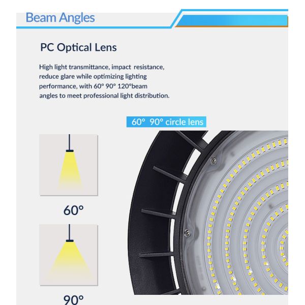 Super Bright High Bay 150w 2835 Led Light Fixtures For Parking Garages