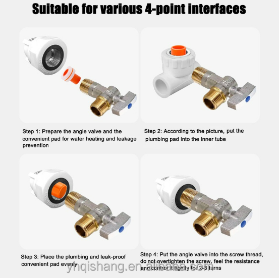 Safety DN20-NPT Plumbing Angle Valve Triangle Angle Valve 1/2inch