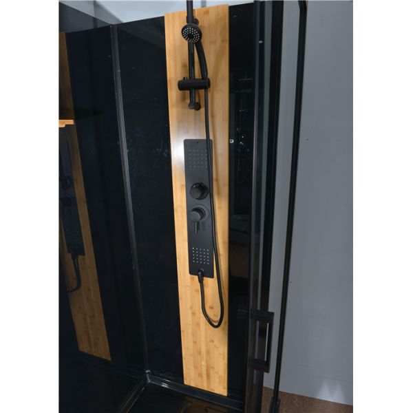Shower Cabin with White acrylic tray 1200*800*2250cm black aluminium
