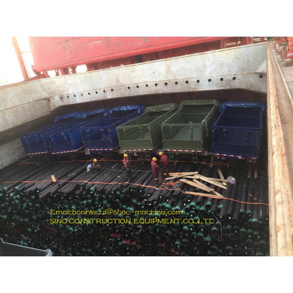 Beam Type Flatbed Tractor Trailer Three Axle 13 Ton For Container Transport