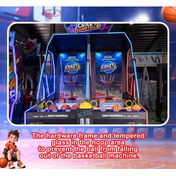 Factory Wholesale Arcade Video Game Machine Basketball Machine Double Players Crazy Basketball