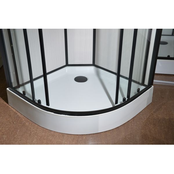 Bathroom Shower Cabins , Shower Units 850 X 850 X 2250 mm Black aluminium