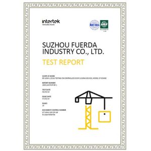 Suzhou Fuerda Industry Co.,Ltd Certifications