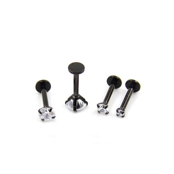 Punk Round Bar Lip Ring Stud Piercing Labret Piercing Tragus Cartilage Stainless Steel