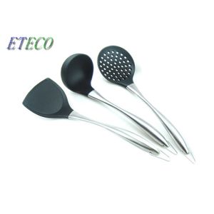 Quality Stainless Steel Handle Silicone Cooking Utensils , Restaurant Kitchen Utensils wholesale