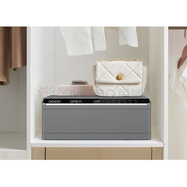 Single Layer Jewelry Security Box With Biometric Fingerprint Anti Theft Auto Pop Up