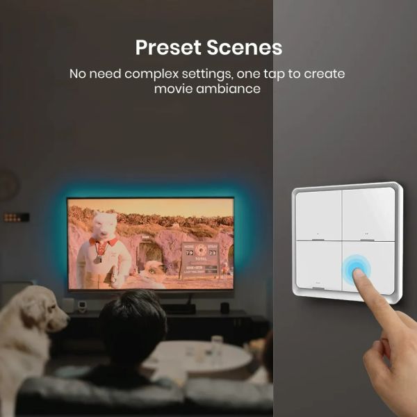 Bluetooth Smart 4 Gang Light Switch LED Light Spare Parts Touch Control