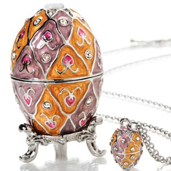 Enamel Green Faberge Egg Jewelry Box Faberge Easter Egg Trinket Box Gift Box Decoration Faberge Egg Jewelry Trinket Box