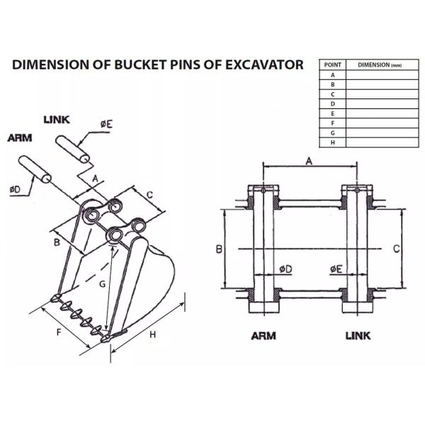EC55B Excavator Rock Bucket Q355B Heavy Duty Excavator Bucket For Digging mud