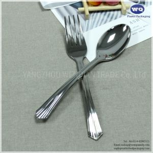 7 Inch Silver Disposable Plastic Utensils,Disposable Cutlery Set,disposable