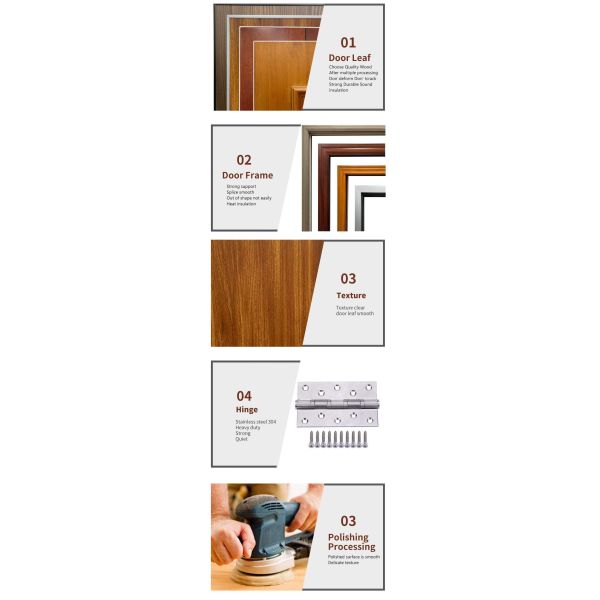 ISO18001 Approval Cherry Color Hotel Room Door OEM ODM Welcome