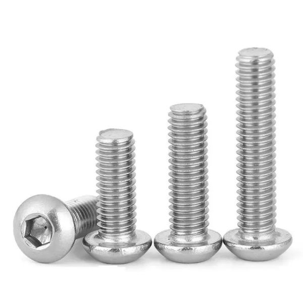 304 Stainless Steel Button Head Socket Cap Bolts M2 - M64 DIN7380 Half Round Head Bolt