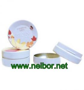 Quality Round Lip balm tin box 45ML 95ML lip gloss tin container with embossing wholesale