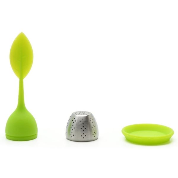 leaf shape Cute Design Custom Silicone Tea Infuser strainer milk frother